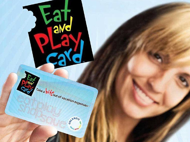 Eat and Play Card - Save up to 50% at over 150 locations - Orlando - Florida