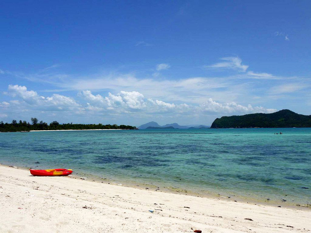 Coral Island by long tail boat
