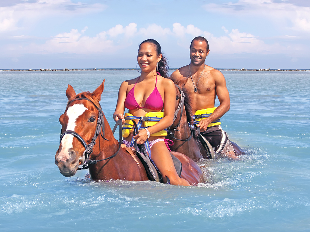 Horseback ride and swim