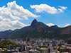 Christ redeemer and Sugar loaf at sunrise