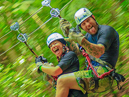 Outdoor Adventure: Zipline, Speedboat and Rappel