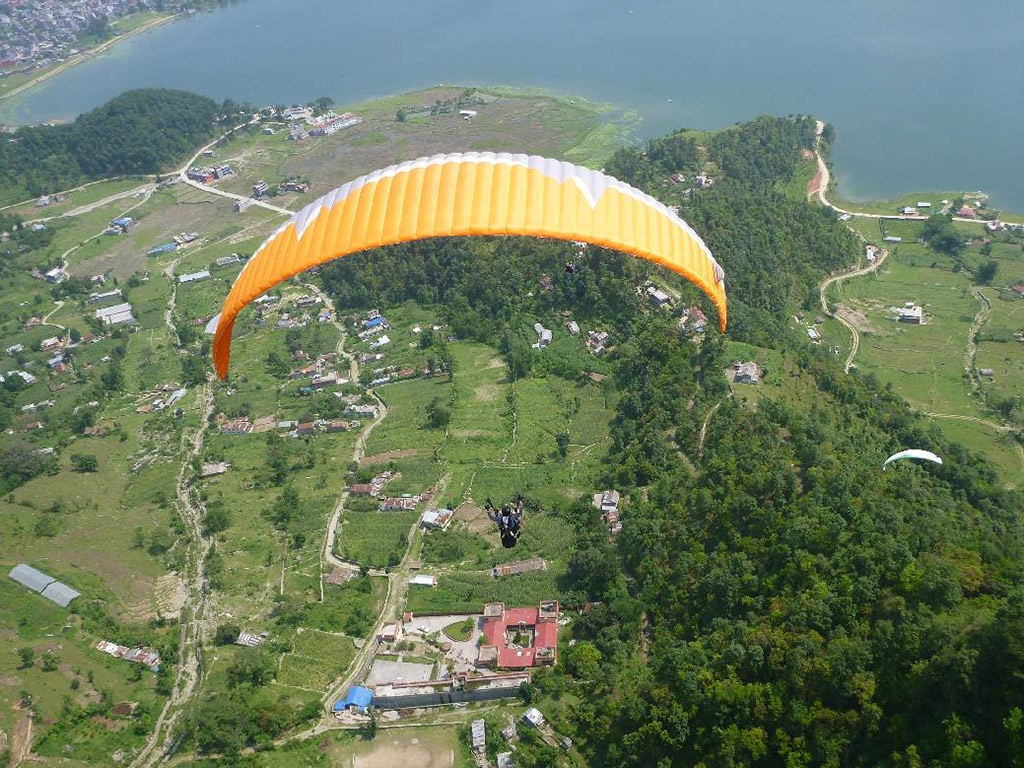 Tandem Paragliding Flight in Pokhara