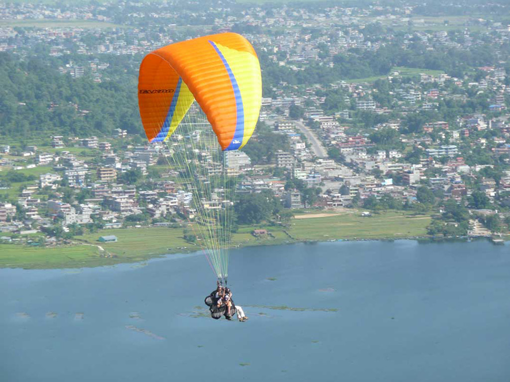 Tandem Paragliding Flight in Pokhara