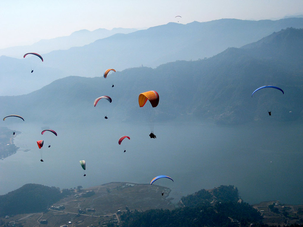 Tandem Paragliding Flight in Pokhara