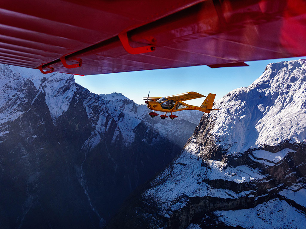 Pokhara Valley from Ultra-Light Aircraft