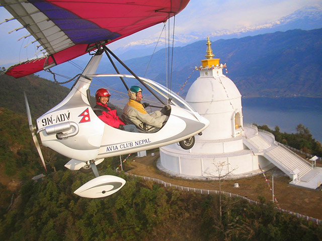Pokhara Valley from Ultra-Light Aircraft - With Transfers