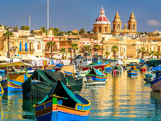 Blue Grotto and Market at Marsaxlokk Fishing Village